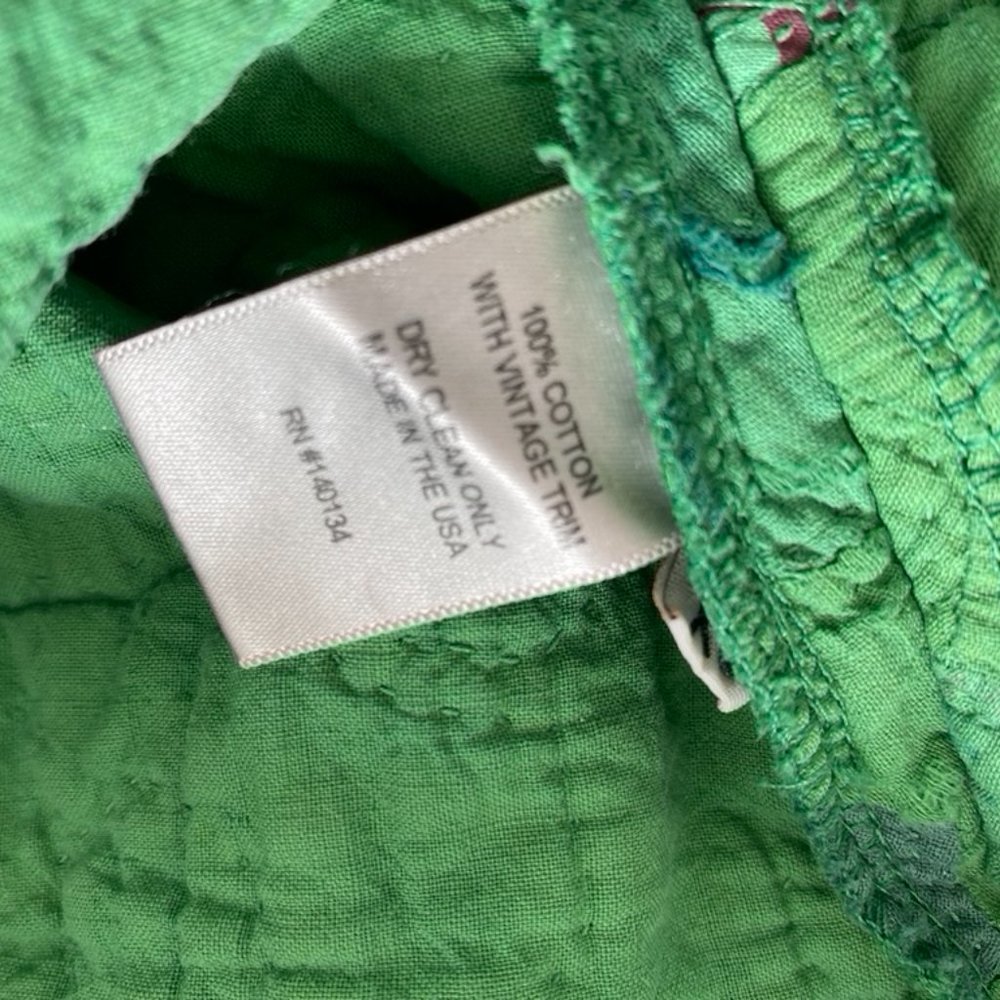 RARE: Carleen Green Quilted Women's Top XS - Picture 6 of 7